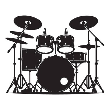 Müzik Projeleri için Davul Set Vektörü Grafiği