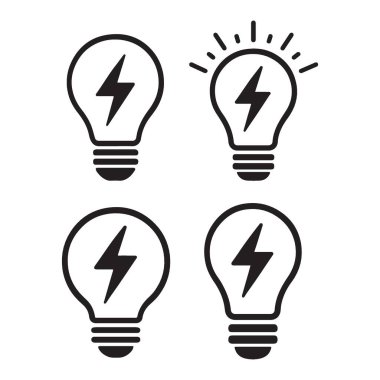 Şimşek Yıldırımı İnovasyonu ve Fikir Sembolü Ayarlı Ampul