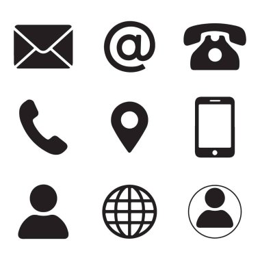 İletişim Bilgileri Simgeleri, Temel İletişim Sembol Koleksiyonu