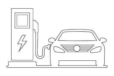 Elektrikli Otomobil Şarj İstasyonu Çizim Tasarımı