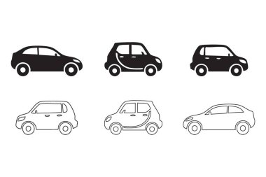Otomobil Ana Hattı Grafiksel Vektör Tasarım Elemanları Koleksiyonu