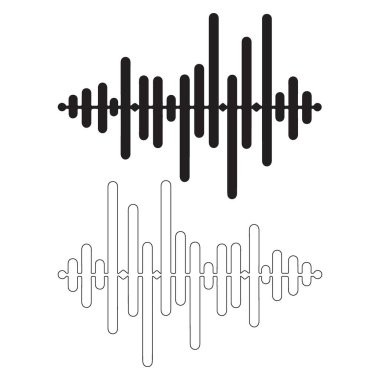 Siyah Ses Dalga Biçimi Grafik Tasarım Elementi Görsel Ayarları