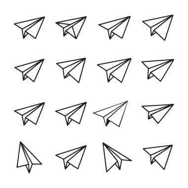 Yaratıcı Projeler İçin El Çizimi Kağıt Uçak Tasarımı Koleksiyonu