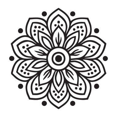 Yaratıcı Tasarım ve Projeler için Basit Çiçek Vektörü