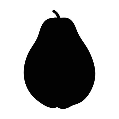 Bir Armut Meyvesi Çiziminin Silüeti