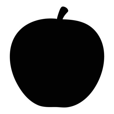 Basit Elma Silüeti: Temiz ve Modern Meyve Tasarımı Elementi