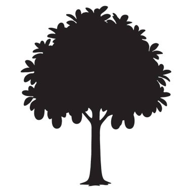 Bir Meyve Ağacının Şekillendirilmiş Silueti ve Asılı Meyveler