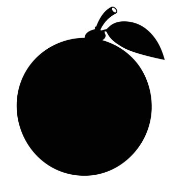 Yapraklı Citrus Meyvesi Silueti, Taze Hasat