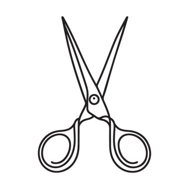 Makas Araç Resmini Aç Vektör Siluet Tasarımı Keskin