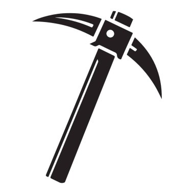 Kazma Silueti Vektör İllüstrasyon aracı madencilik macera işçiliği için