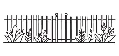 Bahçe Tasarım Projeleri Bitkileriyle Garip Çit Vektörü ResimleriName