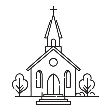 Minimalist Kilise Binası Ana Dini Tasarım Tasarımı