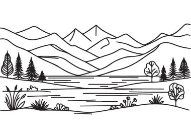 Minimalist Peyzaj Dağı Dağ Resimleri Huzurlu Doğa ve Manzara