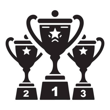 Başarı Kutlama Ödülleri En İyi Üç Konum Vektör İllüstrasyonu Sıralaması