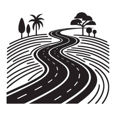 Görüntü Döndürme Yolu Görünümü Vektör Biçimi Tasarımı