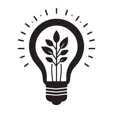 Çevresel Dostluk Fikirleri ve Sürdürülebilir Yenilik Sembol İllüstrasyonu