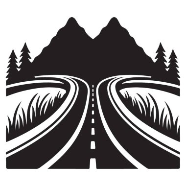 Bölünmüş Yol Illustration Yolu Divergence Vector Seyahat Fırsatı Seçimi