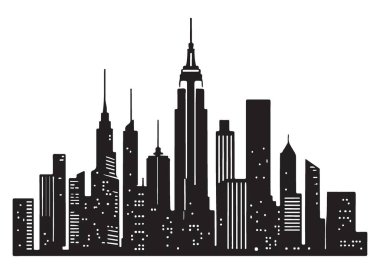 Emlak projeleri için şehir silueti çizimi