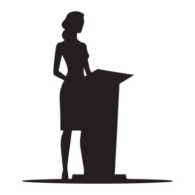 Podyum Simgesindeki Kadın Silueti Liderlik ve Güçlendirme Temaları