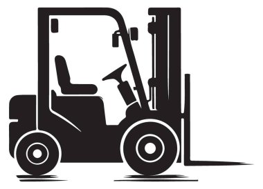 Forklift kamyon makineleri endüstriyel ağır ekipman taşıma vektörü