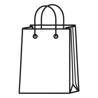 Basit Alışveriş Torbası Vektör İllüstrasyon Grafik Tasarım Şablonu İndirmesi