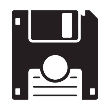 Disket Silueti Vektör Grafik Arşiv Teknolojisi Tasarımı