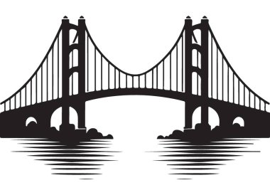 Golden Gate Köprüsü Silueti İkonik San Francisco Tarihi Eserleri