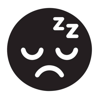 Uyuyan Yüz Emoji Yorgunluk Yorgunluk ve Uykusuzluk İfade Ediyor
