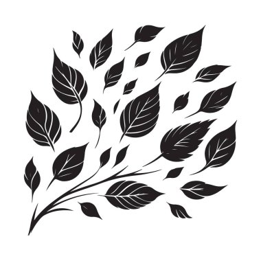 Düşen yapraklar sonbahar kavramları için vektör illüstrasyon tasarımı