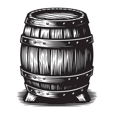 Antika Ahşap Varil Resimleri İçecekler için Rustik Depolama Konteynırı