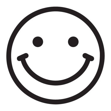 Gülümseyen Yüz Emoji Vektör Olumlu İletişim ve Tasarımlar İllüstrasyonu