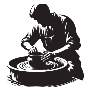 Çömlek Sanatı Silüeti: Bir zanaatkârın Çamur Çalışmasına Bağlılığı