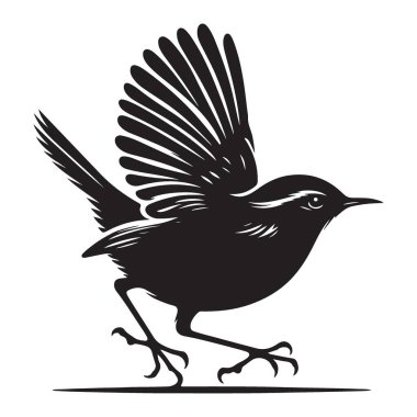 Yaratıcı Tasarım Projeleri için Ayrıntılı Kuş Silueti Vektör Grafiği
