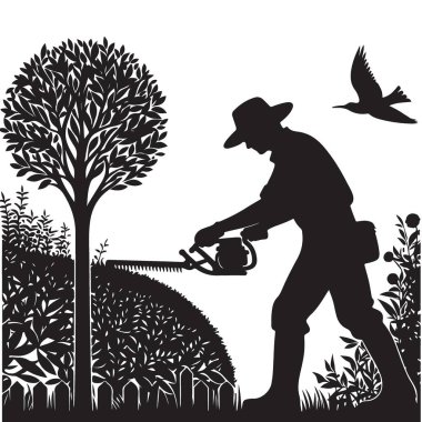 Ticari Pazarlama Malzemeleri için Mesleki Silüet Vektörü