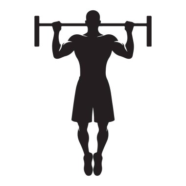 Kas Kişisinin Silueti Çekme Egzersizi Yapıyor