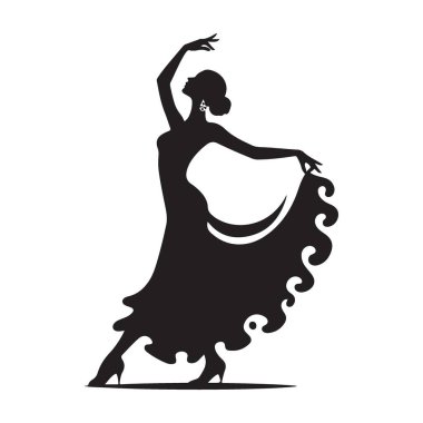 Tutkulu flamenko dansçısı zarif hareketlerle duygularını ifade ediyor.