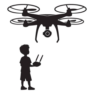 Drone Silueti Uçuran Çocuk: Teknoloji ve Hobiler
