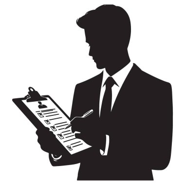 Pano İşaretleme Kutuları Silueti Olan Adam: İş Araştırması