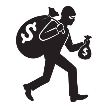 Çalıntı parayla Hırsız Silueti, Hızlı Kaçış