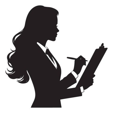 Profesyonel Kadın İş Tasarımı İçin Siluet Çizimi Notları Alırken