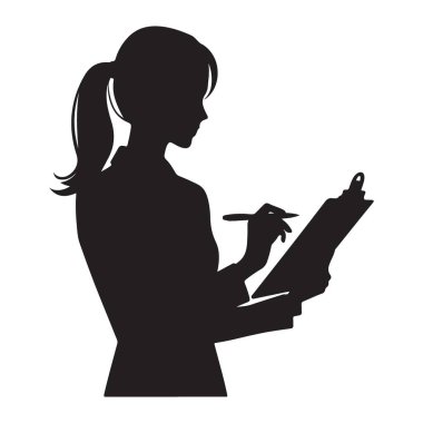 Bir Kadının Silueti Denetleme ve Not Alma