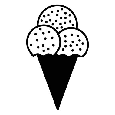 Üç kepçe dondurma külahı değişik tasarımı ve tasarımı var.