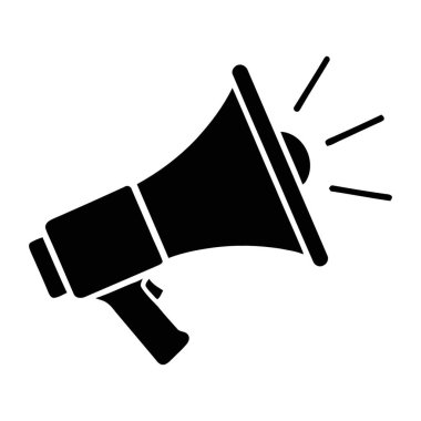 Hoparlör Megafon Topluluk Konuşmaları Sembolü