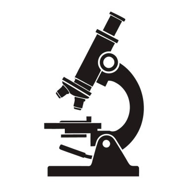 Keşif için temel bilimsel araç detaylı bir laboratuvar mikroskobu çizimi