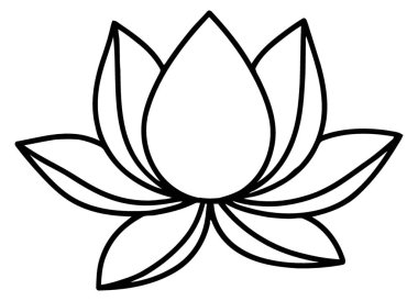 Serene Nilüfer Çiçeği Basit Zarif Botanik Çizim Sanatı