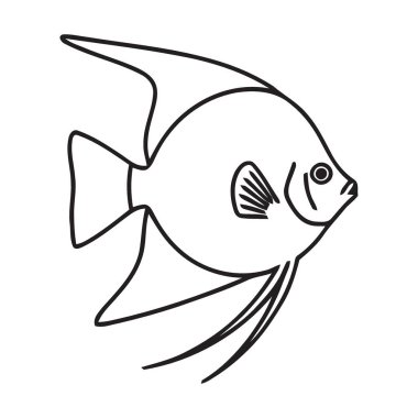 Sucul Tasarımları ve Projeleri için Zarif Tropikal Melek Çizgisi Sanat İllüstrasyonu