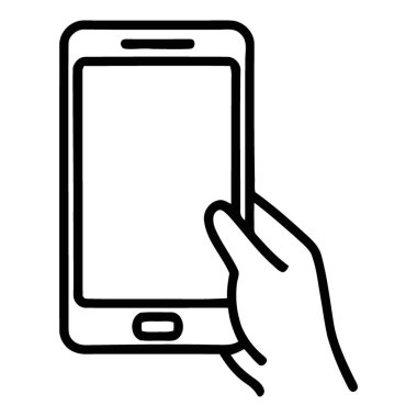 El Tutma Boş Ekran Mobil Aygıtı Özel Uygulama Tasarımı için Taslak Simgesi