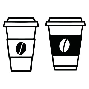 Simgesel fasulye logoları içeren basit ve cesur kahve fincanı tasarımları. Bu çok yönlü grafikler kafe markaları, menüler veya promosyon malzemeleri için mükemmeldir. İşinizi geliştirmek için temiz ve modern bir görünüm sunar..