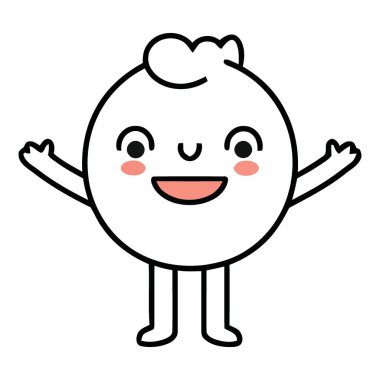 Işıl ışıl gülümseyen ve kolları açık hoş bir çizgi film karakteri tasarımlarınıza biraz neşe ve kişilik katmak için mükemmel bir karşılama sunuyor. Anında arkadaşlığı ve nişanı iletir..