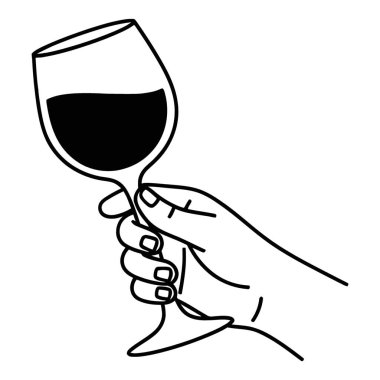 Kaliteli şarabın cazibesini, bir bardak koyu kırmızı sıvıyı tutan bu zarif elinizle yaşayın. Kutlama, lüks ve sofistike bir zevk hissi uyandırın. Yaşam tarzı ve içecek temaları için mükemmel.